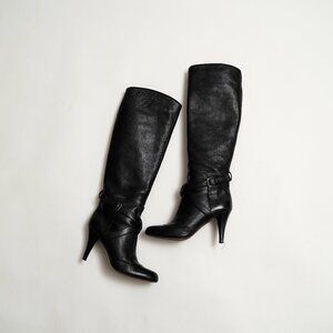 Miu Miu Knee High Kitten Heel Boots